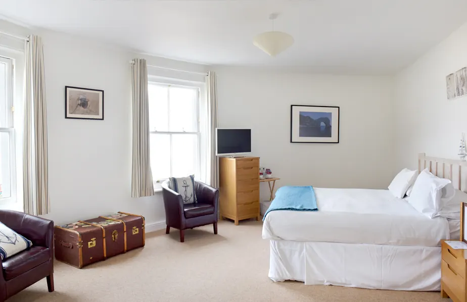 A light-filled bedroom at The Beach Hotel, Minehead
