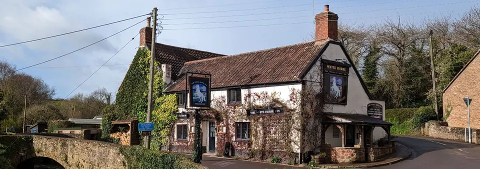 The White Horse Inn exterior in Washford