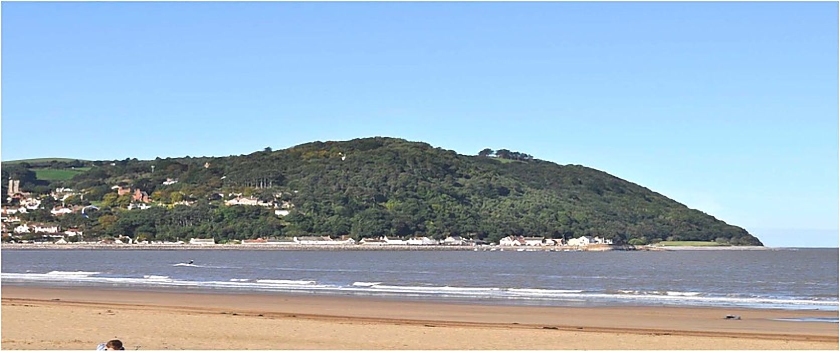 The beach and coastline at Minehead, near Dunster